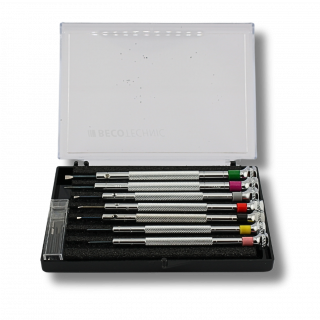 BECO TECHNIC - Assortiment de 7 tournevis d'horloger, en coffret plastique (205941)