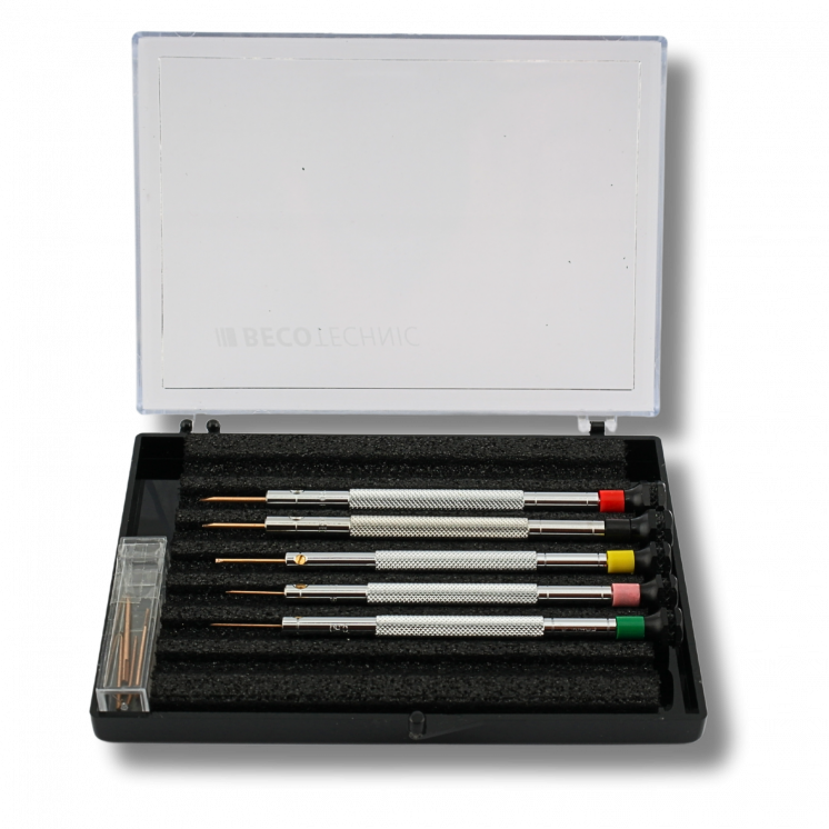 BECO TECHNIC - Assortiment de 5 tournevis antimagnétiques, en coffret plastique (212451)
