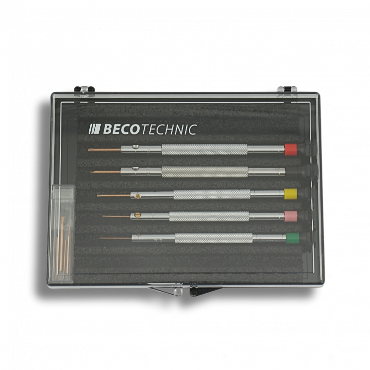 BECO TECHNIC - Assortiment de 5 tournevis antimagnétiques, en coffret plastique (212451)