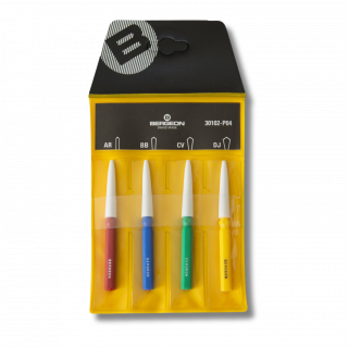 BERGEON - Assortiment de 4 pique-huile d'horloger en pochette plastique (30102-P04)