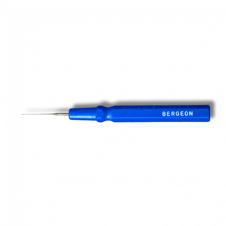 BERGEON - Pique-huile d'horloger plastique, moyen, bleu