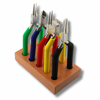 PRECITEC - Jeu de 5 pinces sur socle en bois