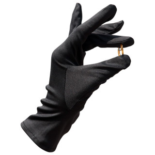 HELI - Gants en microfibre noirs de présentation pour l'horlogerie, bijouterie, amateurs ou professionnels