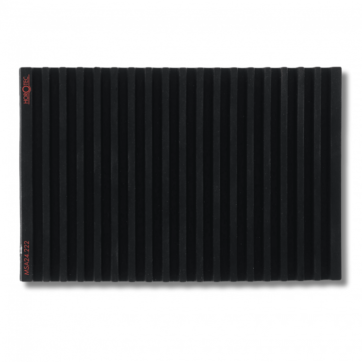 HOROTEC - Tapis antidérapant en silicone avec 19 rainures, noir