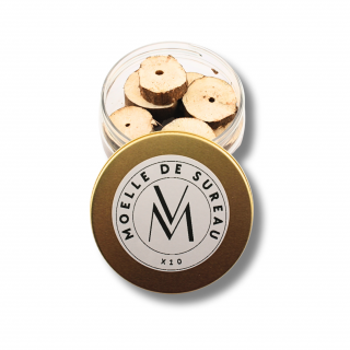 MV - Assortiment de 10 tranches de moelle de sureau naturelles (MV1026.24)