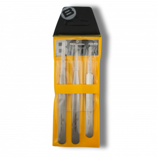 BERGEON - Assortiment de 3 brucelles B-Jet, antimagnétique, N°1-3-5 (7024-P03)