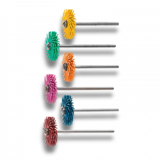HATHO - Assortiment de 6 brossettes avec abrasifs intégrés