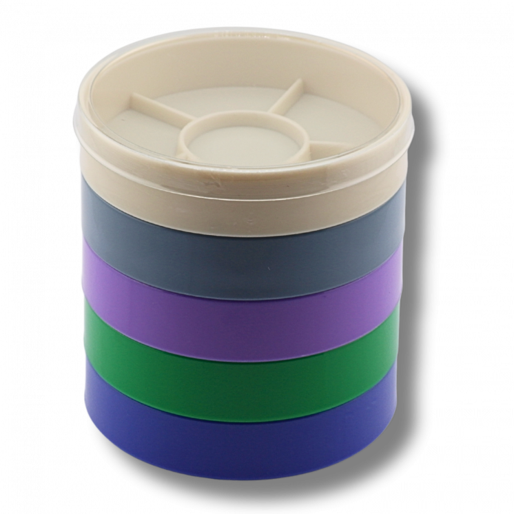 PRATICO - Assortiment de 5 boites empilables avec couvercle transparent (PR1318.553)