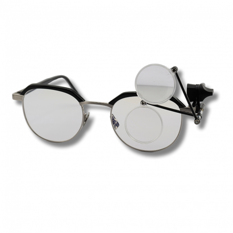 HOROTEC - Loupe latérale double pour lunettes, triple grossissement (MSA00.013-05)