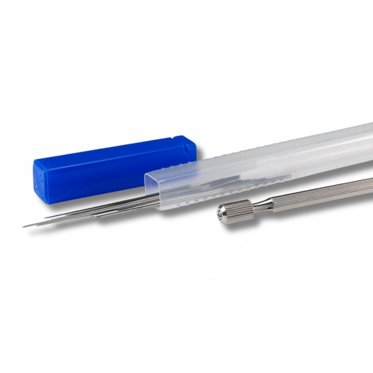 BECO TECHNIC - Assortiment de 12 équarrissoirs Ø0,6mm à 1,4mm, avec un mandrin (205489)