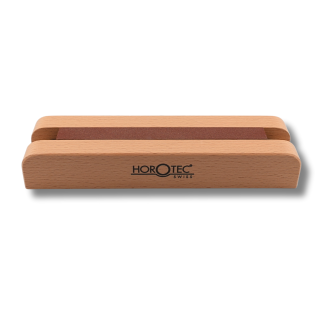 HOROTEC - Socle en bois avec pierre d'aiguisage pour l'affûtage des tournevis (16.204)