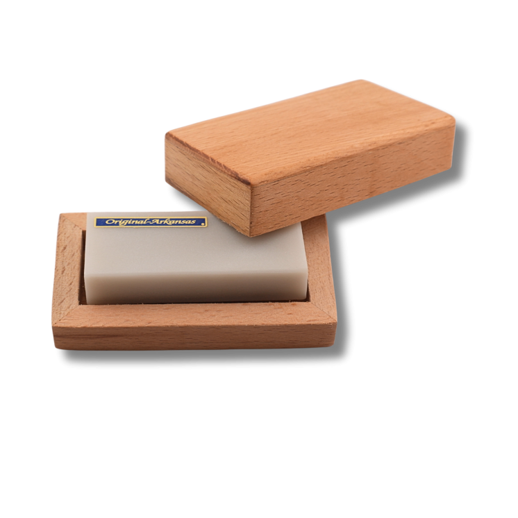 MV - Pierre d'aiguisage Arkansas, en coffret bois (MV1375.204)