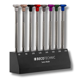 BECO TECHNIC - Socle en aluminium de 8 tournevis avec mèche en T, 0.6 à 2.5 mm (205956)