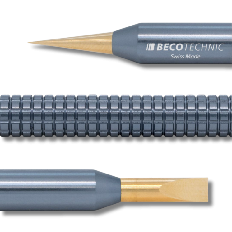 BECO TECHNIC - Outil multifonction en aluminium, avec deux pointes en laiton, pour le nettoyage et autres manipulations (205925)