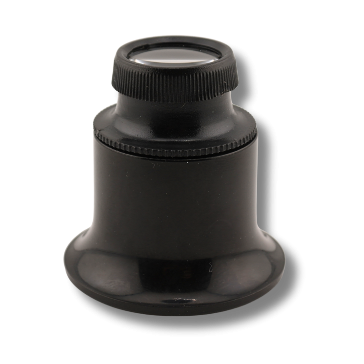 PRATICO - Loupe de contrôle avec deux lentilles biconvexes, grossissement x20 (PR1217.609)