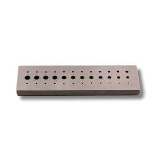 HOROTEC - Enclume en acier trempé avec 36 trous calibrés Ø 0.50 à 2.50 mm (03.902)