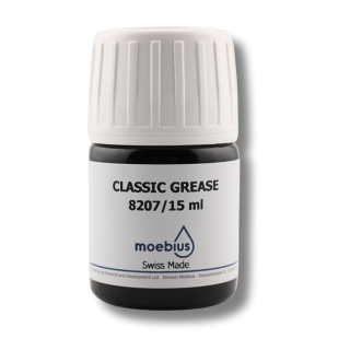 MOEBIUS - 8207 - Graisse naturelle classique, au graphite, pour l'horlogerie et la micromécanique, 15ml