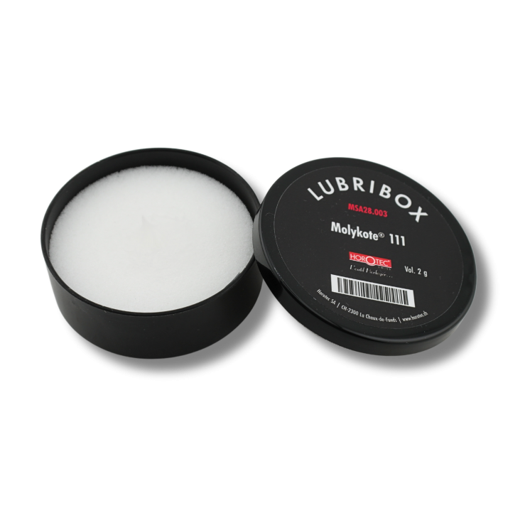 HOROTEC - Lubribox avec 2 coussins en mousse et graisse Molykote 111 (28.003)