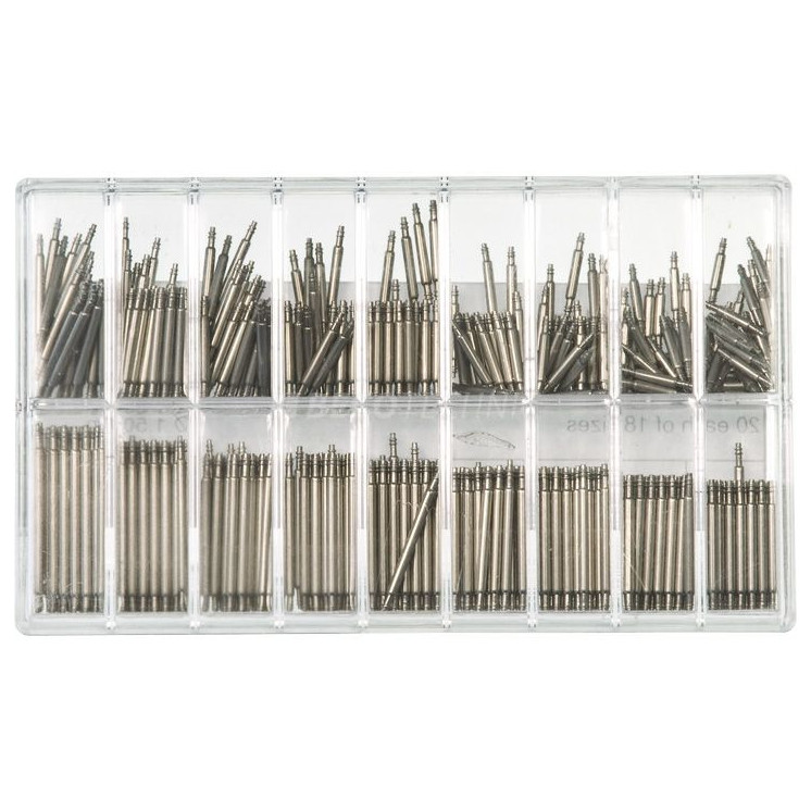 BECO TECHNIC - Assortiment de 360 barrettes, acier inox, Ø1.5 mm, ↕8...24 mm