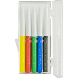BERGEON - Assortiment de 5 pique-huile d'horloger, en coffret plastique