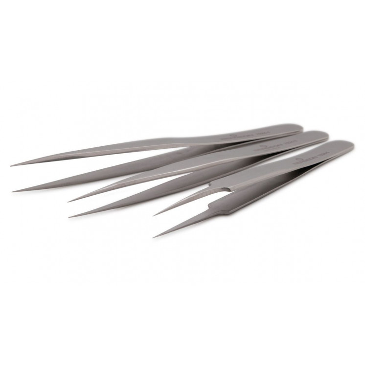 BERGEON - Assortiment de 3 brucelles B-Jet, antimagnétique, N°1-3-5
