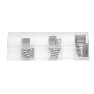 BECO TECHNIC - Assortiment de 100 barrettes télescopiques Ø1.8 mm ↕8...30 mm
