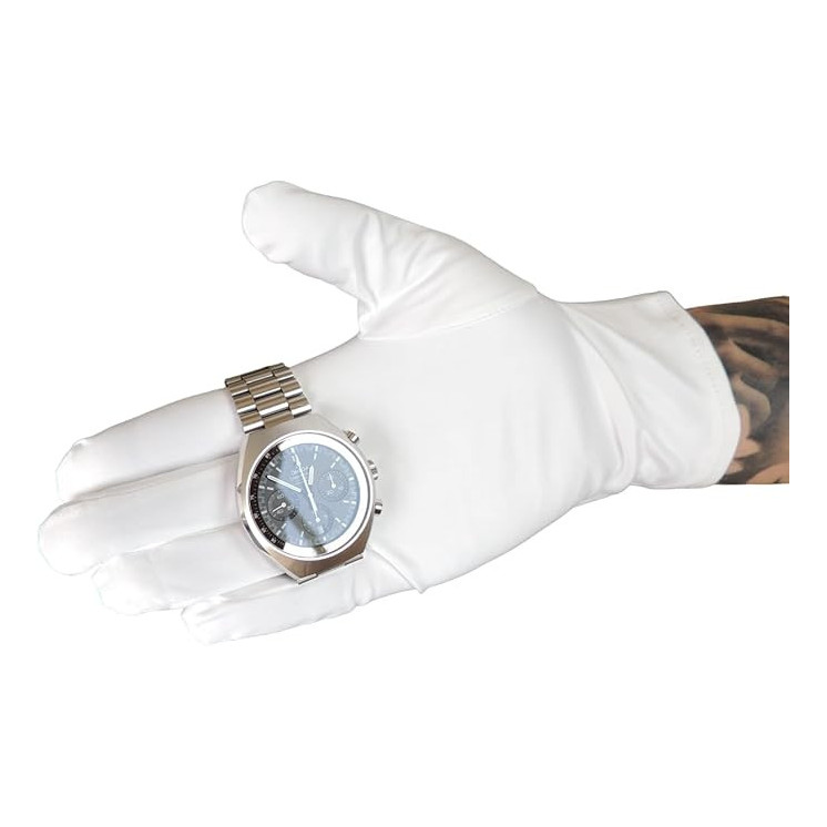 HELI - Gants en microfibre blancs de présentation pour l'horlogerie, bijouterie, amateurs ou professionnels