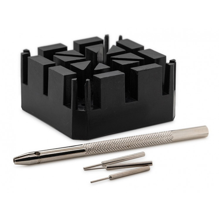 BECO TECHNIC - Kit pour chasser les goupilles avec un bloc de maintien et un chasse goupille