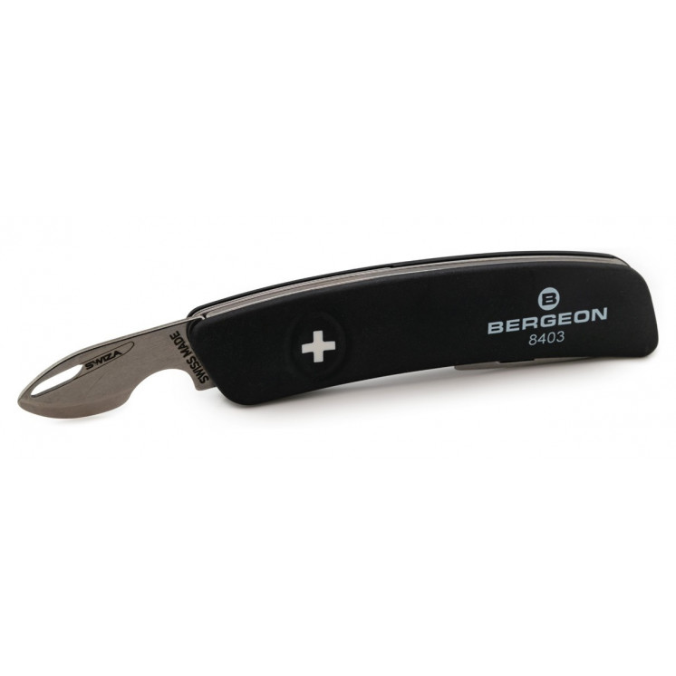 BERGEON - Couteau Suisse, ouvre-boîte et outil pour barrettes à ressort