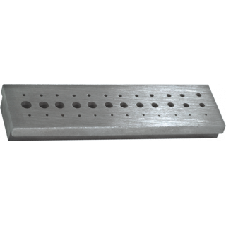HOROTEC - Enclume en acier trempé avec 36 trous calibrés Ø 0.50 à 2.50 mm