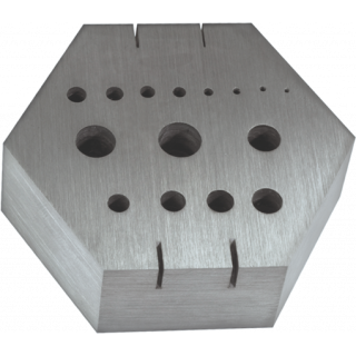 BECO TECHNIC - Enclume à riveter en acier, hexagonale, 15 trous, 4 incisions