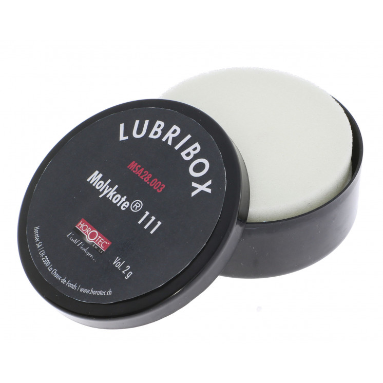 HOROTEC - Lubribox avec 2 coussins en mousse et graisse Molykote 111