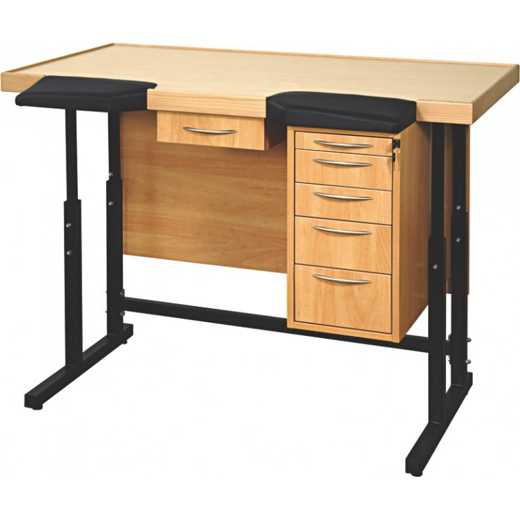 HOROTEC - Établi d'horloger standard en bois avec 1 layette