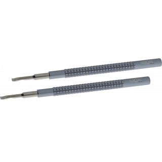 HOROTEC - Paire de leviers à aiguilles avec manches moletés en aluminium, largeur embouts 2.5 mm + 2x protège cadran