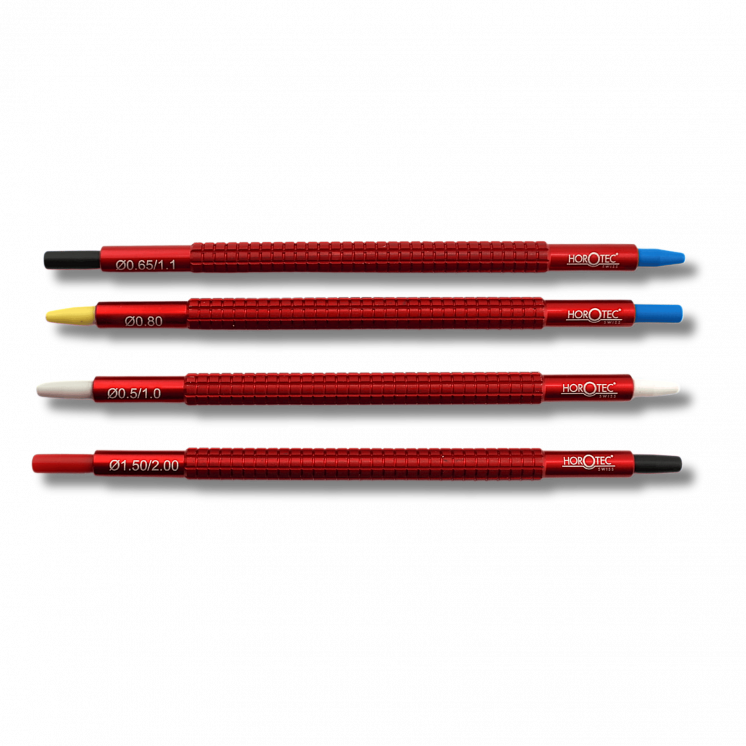 HOROTEC - Assortiment d'outils pour poser les aiguilles avec embouts en Delrin®
