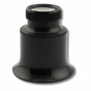 BERGEON - Loupe de contrôle, avec 2 lentilles biconvexes démontables, grossissement x12