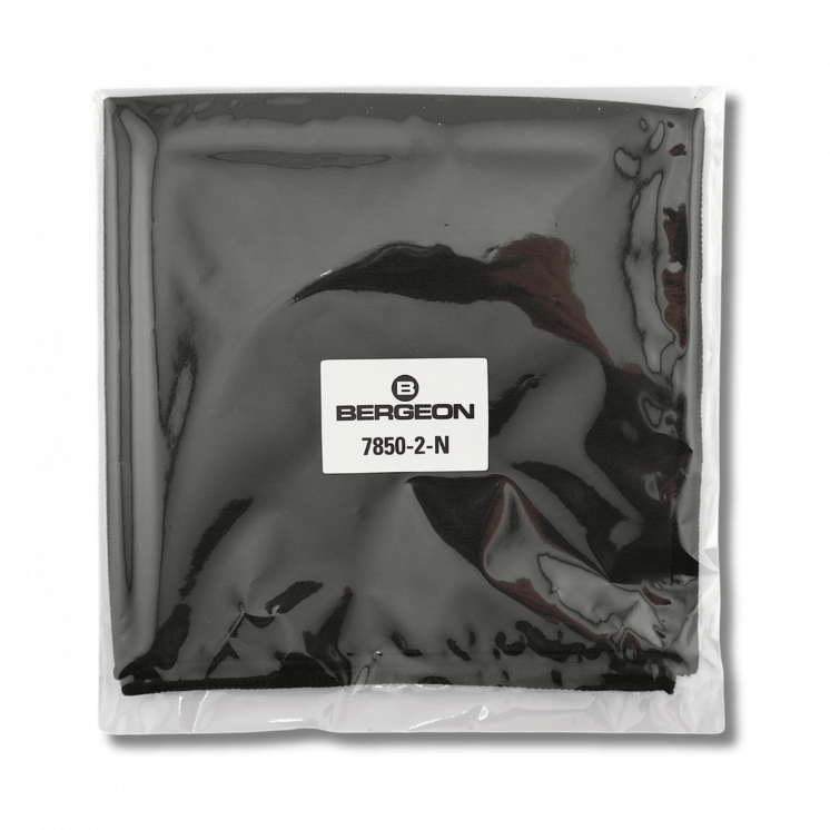 BERGEON - Microfibre 25x25cm, pour le nettoyage et le polissage des montres, noir