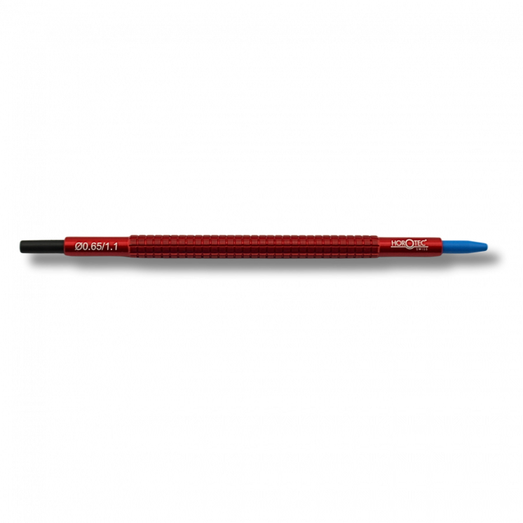 HOROTEC - Outil pour poser les aiguilles avec embouts en Delrin® Ø0.65/Ø1.10mm