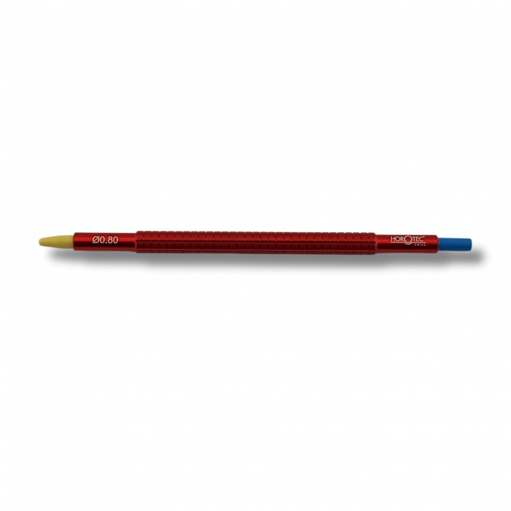 HOROTEC - Outil pour poser les aiguilles avec embouts en Delrin® Ø0.80mm/Sans trou