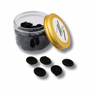 MV - Doigtiers antistatiques (ESD) en latex noir 100% naturel sans poudre