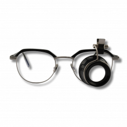 PRATICO - Loupe avec pince pour lunettes (grossissement au choix)